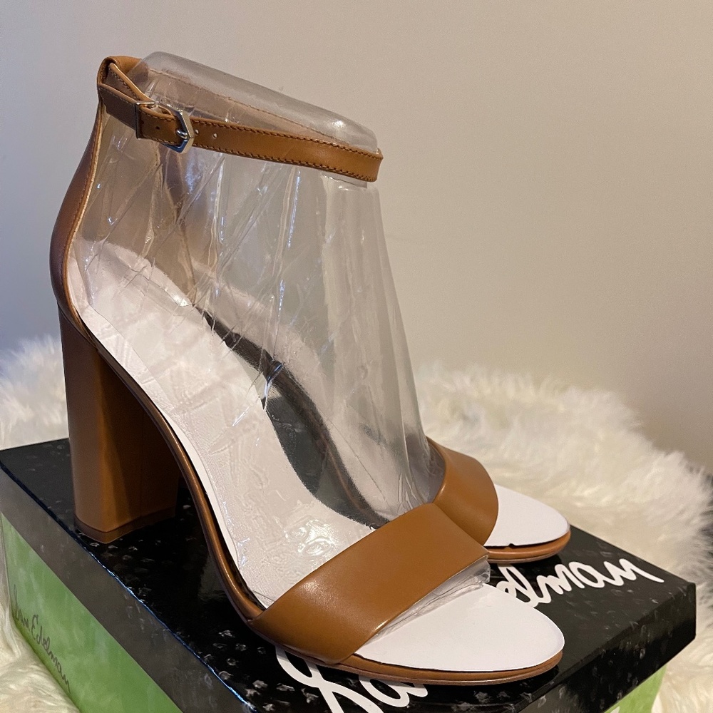 Sam Edelman Saddle tan leather ankle strap sandals - US 11